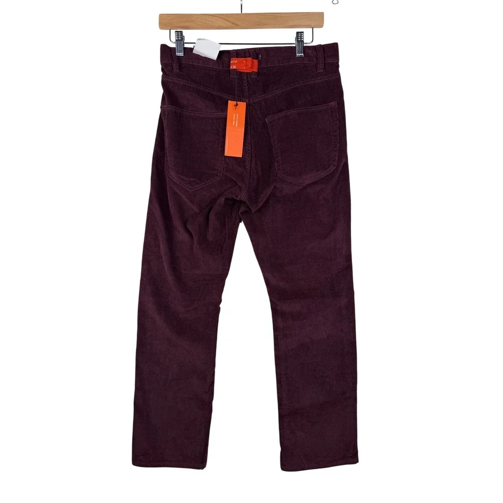 New MB Michael Brandon Corduroy Slim Fit‎ Pants size 30X30 Purple